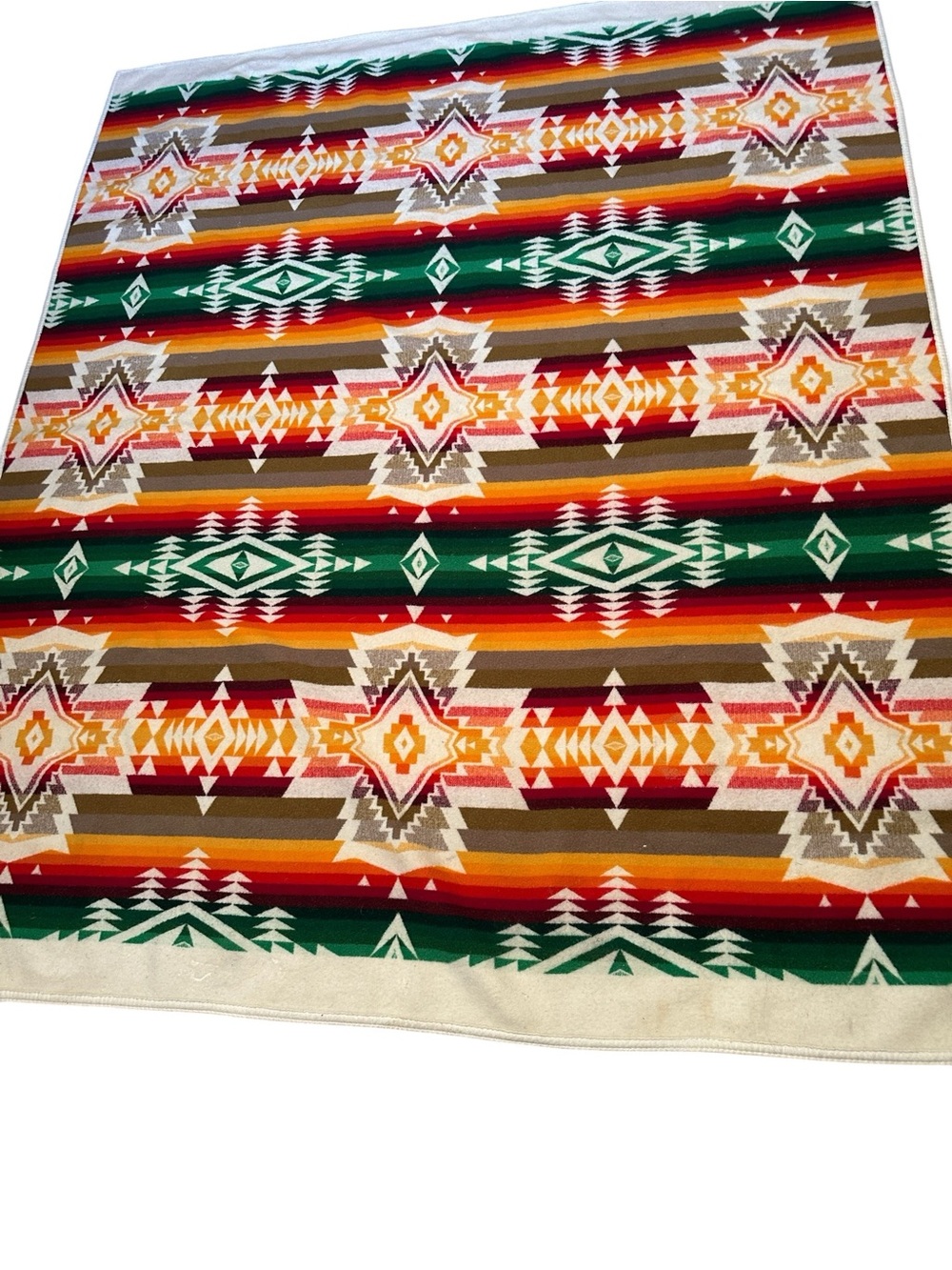 Pendleton Beaver State Chief Jose Multicolor Southwestern Geometric Blanket Wool